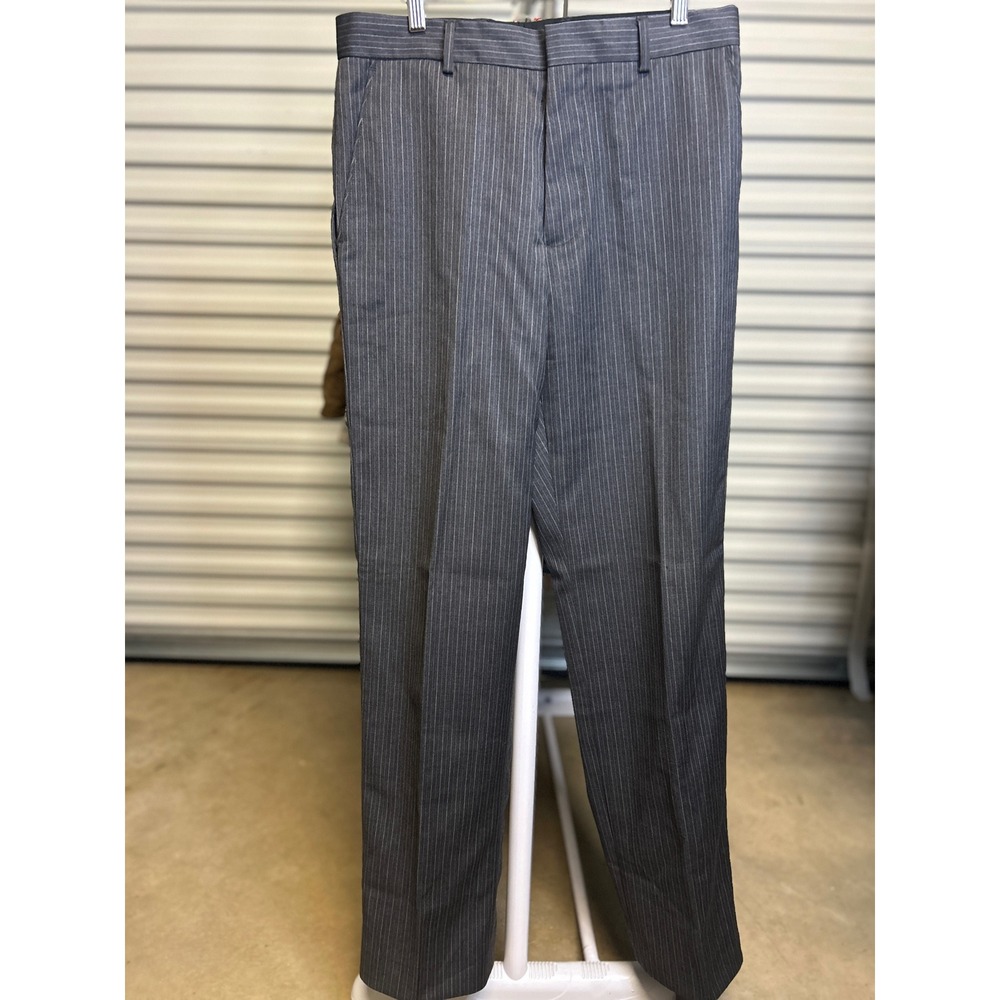 Banana Republic Dress Pants Mens 32/32 Gray Pinstripe Wool Blend Business Casual